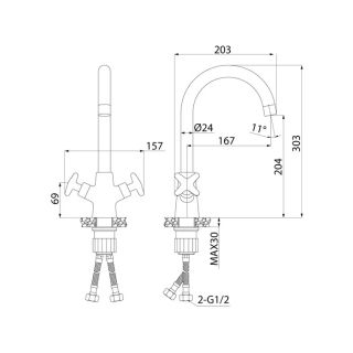 Смеситель для кухни IDDIS Acros хром ACRSB00i05
